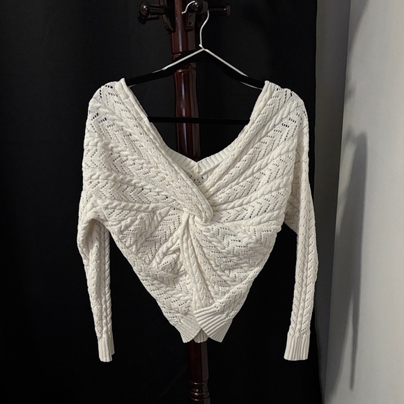 Knot tie Cream Sweater - Picture 4 of 6